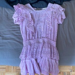 LoveShackFancy Natasha purple dress. Small stain but could probably be removed